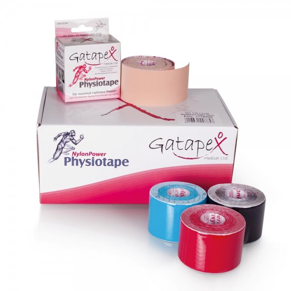 12 Rollen Gatapex Nylon Kinesiology-Tape 5cm x 5m für Kinesiology- und Power-Taping hautfarbe
